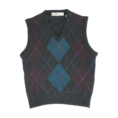 Charcoal Argyle Vest Sweater