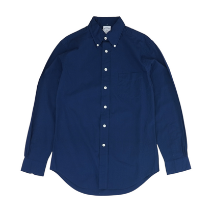 Navy Solid Long Sleeve Button Down