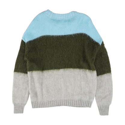 Multi Color Block Crewneck Sweater