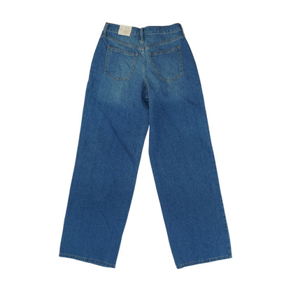 Blue High Rise Wide Leg Jeans