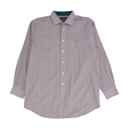 Maroon Plaid Long Sleeve Button Down