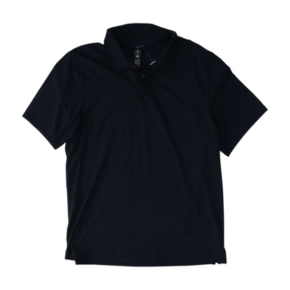 Black Solid Short Sleeve Polo