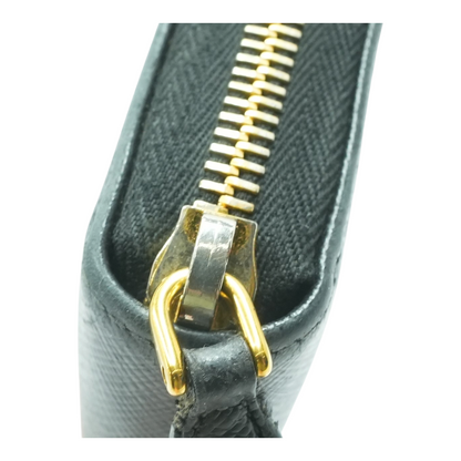 Black Large Saffiano Leather Wallet