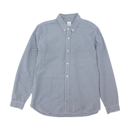 Navy Check Long Sleeve Button Down