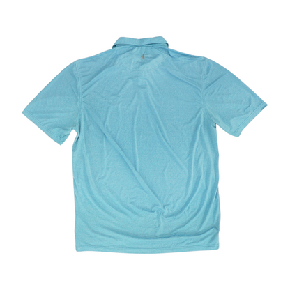 Blue Solid Short Sleeve Polo