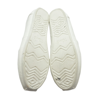 White Slip-On Flats