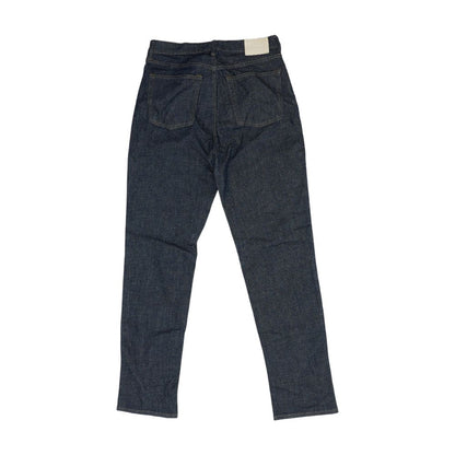 Blue High Rise Straight Leg Jeans