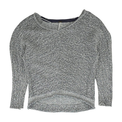 Gray Print Pullover Sweater