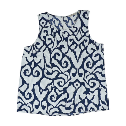 Navy Print Blouse