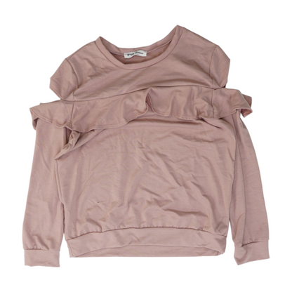 Pink Solid Sweatshirt Pullover
