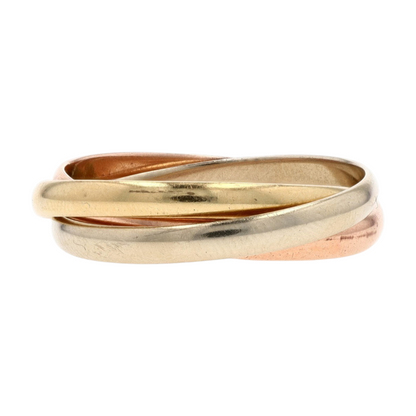 14K Tri-Tone Gold Band Ring