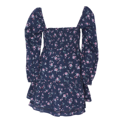 Gray Floral Mini Dress