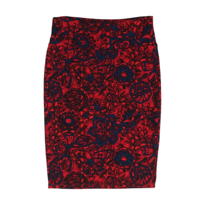 Red Floral Mini Skirt