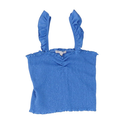 Blue Cropped Blouse