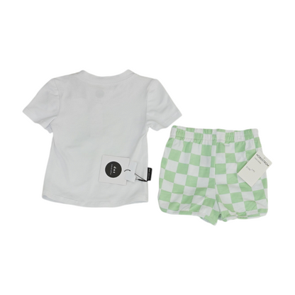 Green Check Short Sleeve Set