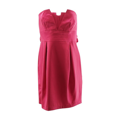 Pink Solid Midi Dress