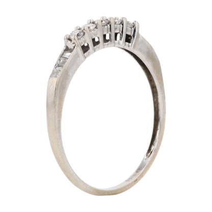 10K White Gold Diamond Band