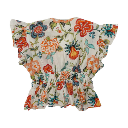 White Floral Blouse