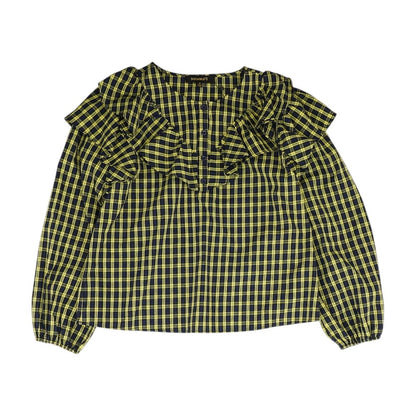 Yellow Plaid Blouse