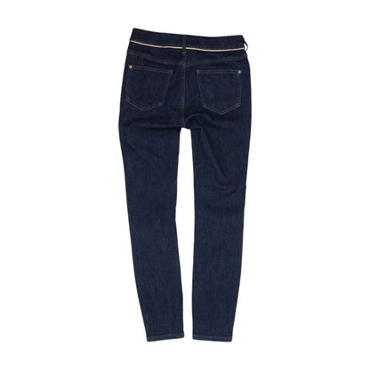 Blue Solid High Rise Skinny Leg Jeans