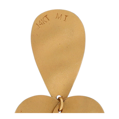 14K Yellow Gold Dangle Earrings