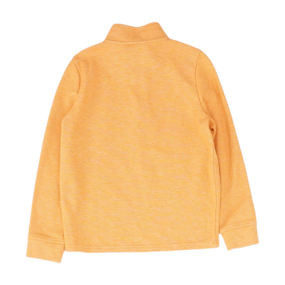 Orange Striped 1/4 Zip Pullover