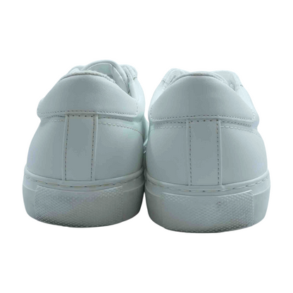 White Lace-Up Casual Shoes