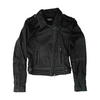 Black Solid Leather Jacket