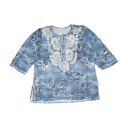 Blue Plus Print Blouse