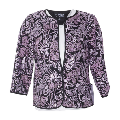 Purple Graphic Blazer