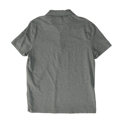 Gray Solid Short Sleeve Polo