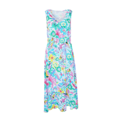 Blue Petite Floral Midi Dress