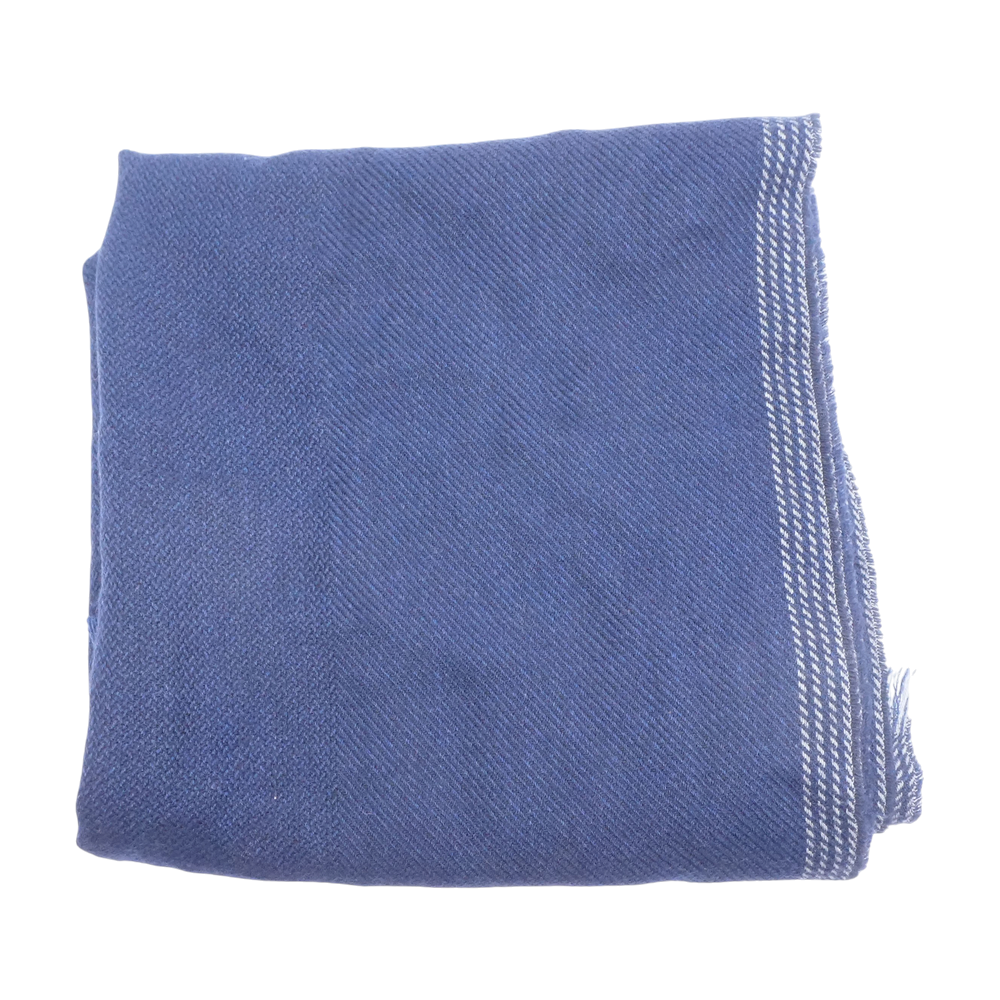 Navy Striped Scarf