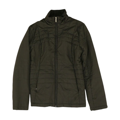Beige Solid Puffer Jacket