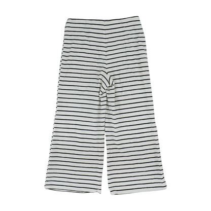 White Striped Wide Leg Pants