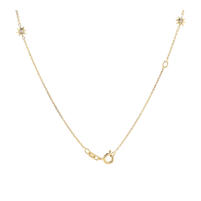 1/10 ctw Sterling Silver Lab Grown Diamond Station Necklace