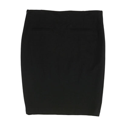 Black Solid Midi Skirt