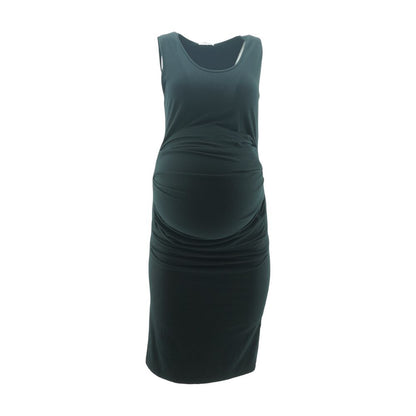 Black Midi Maternity Dress