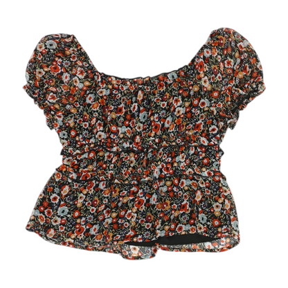 Black Floral Blouse