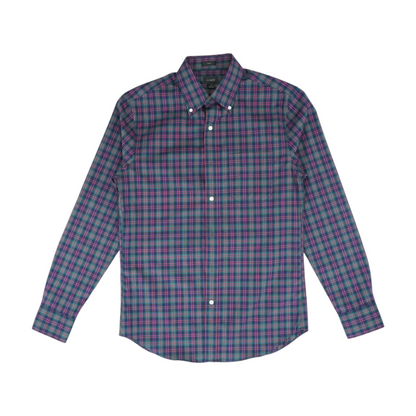 Multi Plaid Long Sleeve Button Down