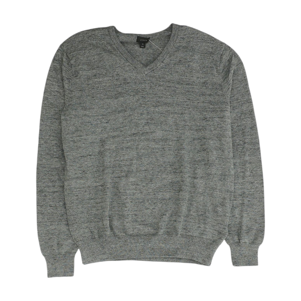 Gray Solid 1/4 Zip Sweater