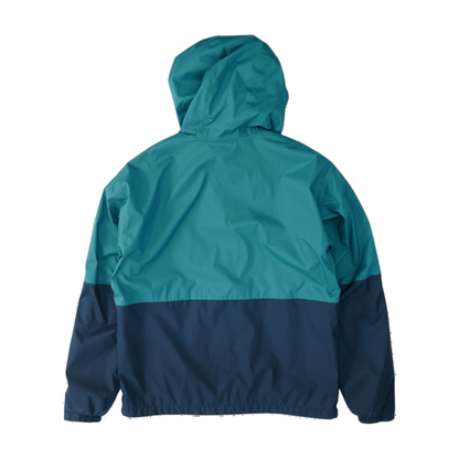 Teal Color Block Rain Jacket