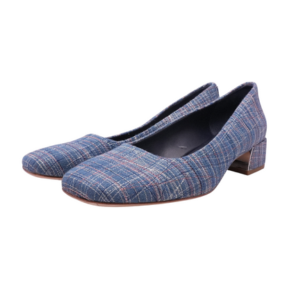 Blue Block Heels