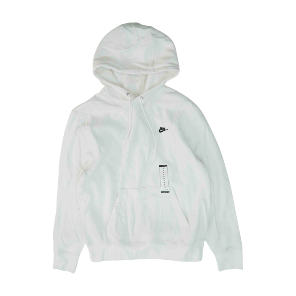 White Solid Hoodie Pullover