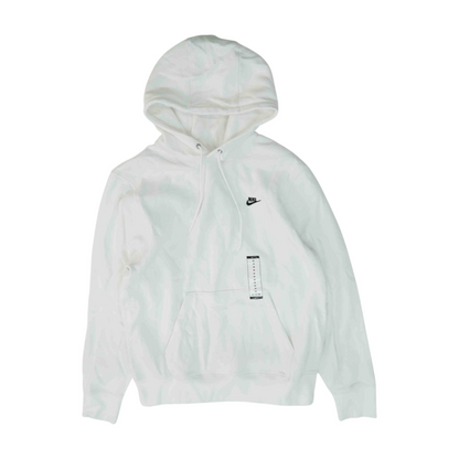 White Solid Hoodie Pullover