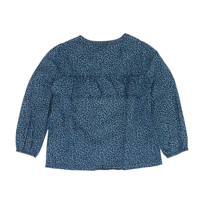 Blue Animal Print Blouse