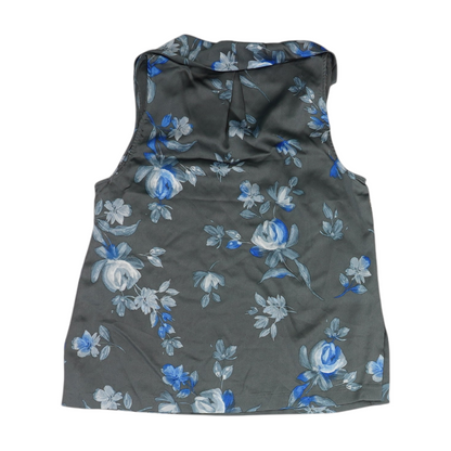 Gray Floral Blouse