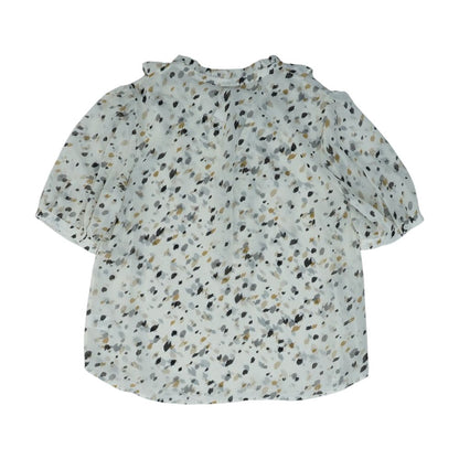 White Animal Print Blouse