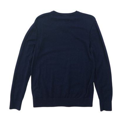 Navy Solid Pullover Sweater