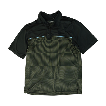 Black Striped Short Sleeve Polo